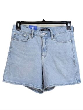 NEW Calvin Klein Jeans 5" Denim Shorts - Size 10 Womens - Light Blue Wash